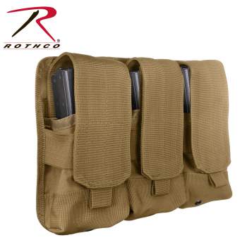 Coyote Brown Universal Triple Mag Rifle Pouch Side View