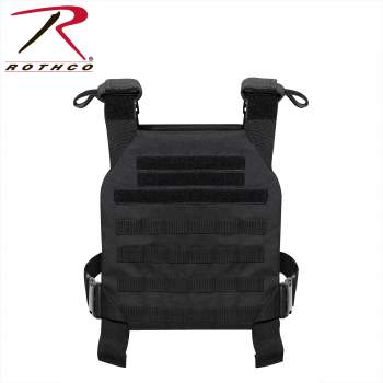 Black Low Profile Black Plate Carrier Front View