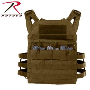 Coyote Brown Lightweight Armor Plate Carrier Vest Front View