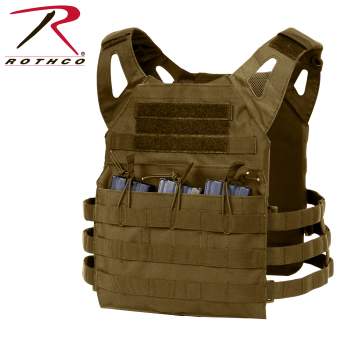 Coyote Brown Lightweight Armor Plate Carrier Vest Side View