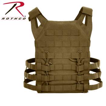 Coyote Brown Lightweight Armor Plate Carrier Vest Back View